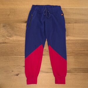 Aviator Nation glider colorblock purple pink Jogger sweat pants women’s size XS